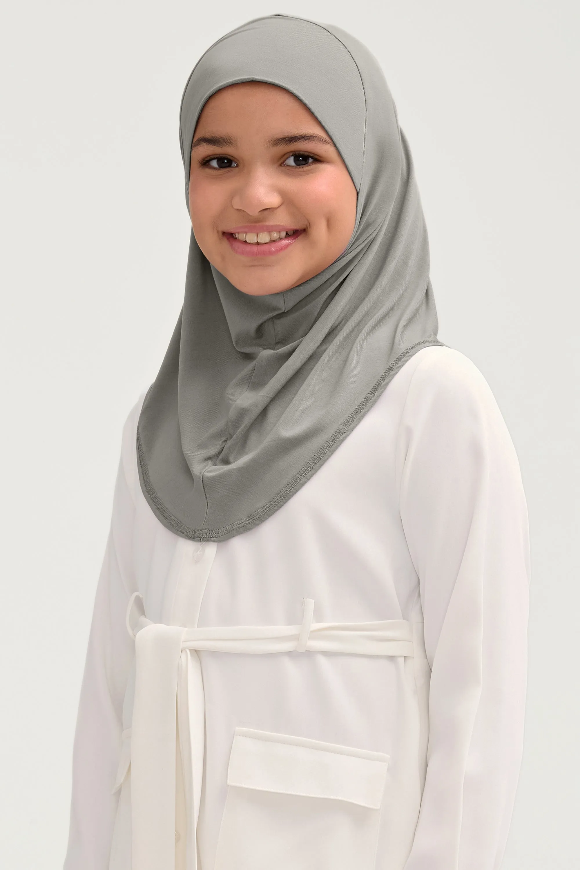 Amira Bamboo Jersey Instant Hijab - Sage (Girls)