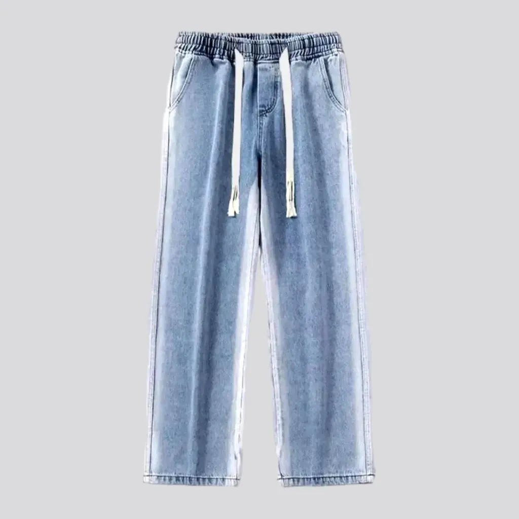 Baggy men's side-bands jeans