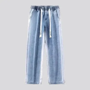 Baggy men's side-bands jeans