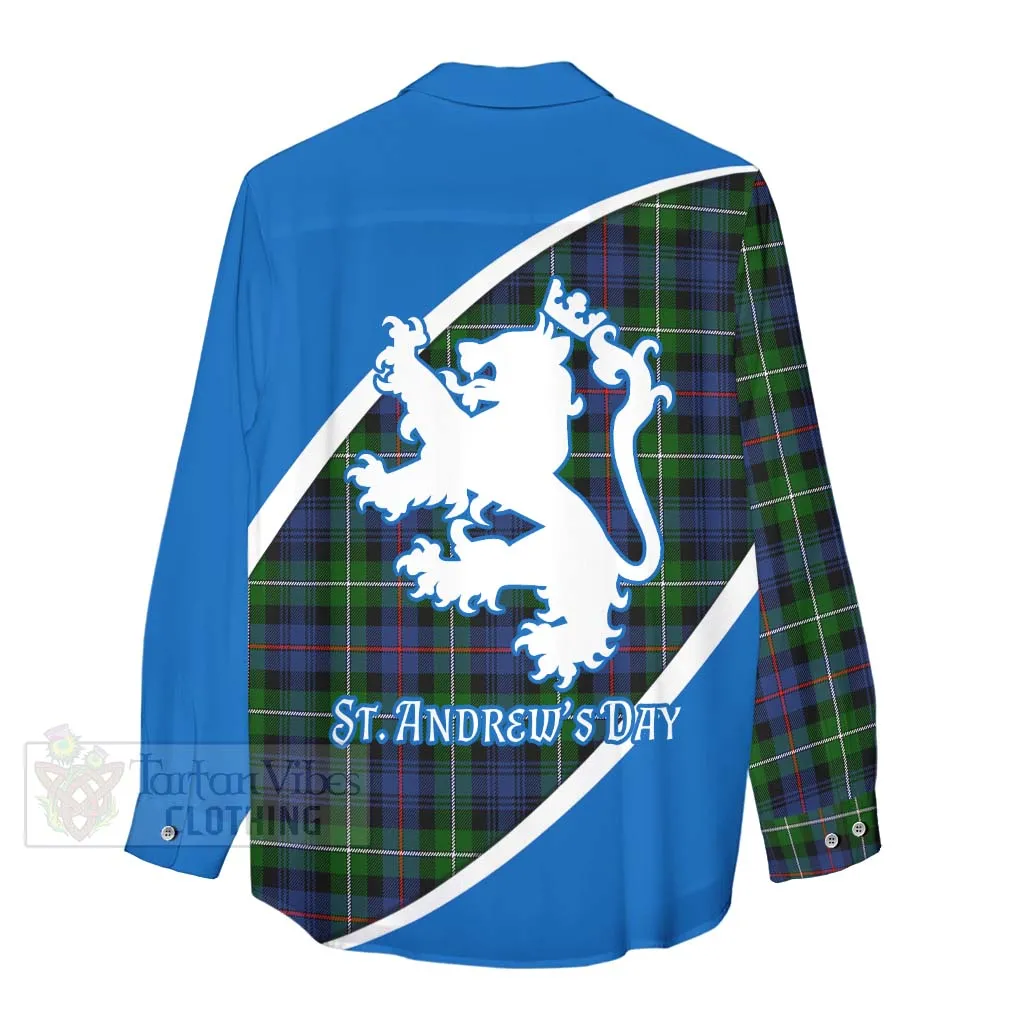 Baillie (Bailey) Family Crest Tartan Women's Casual Shirt Celebrate Saint Andrew's Day in Style