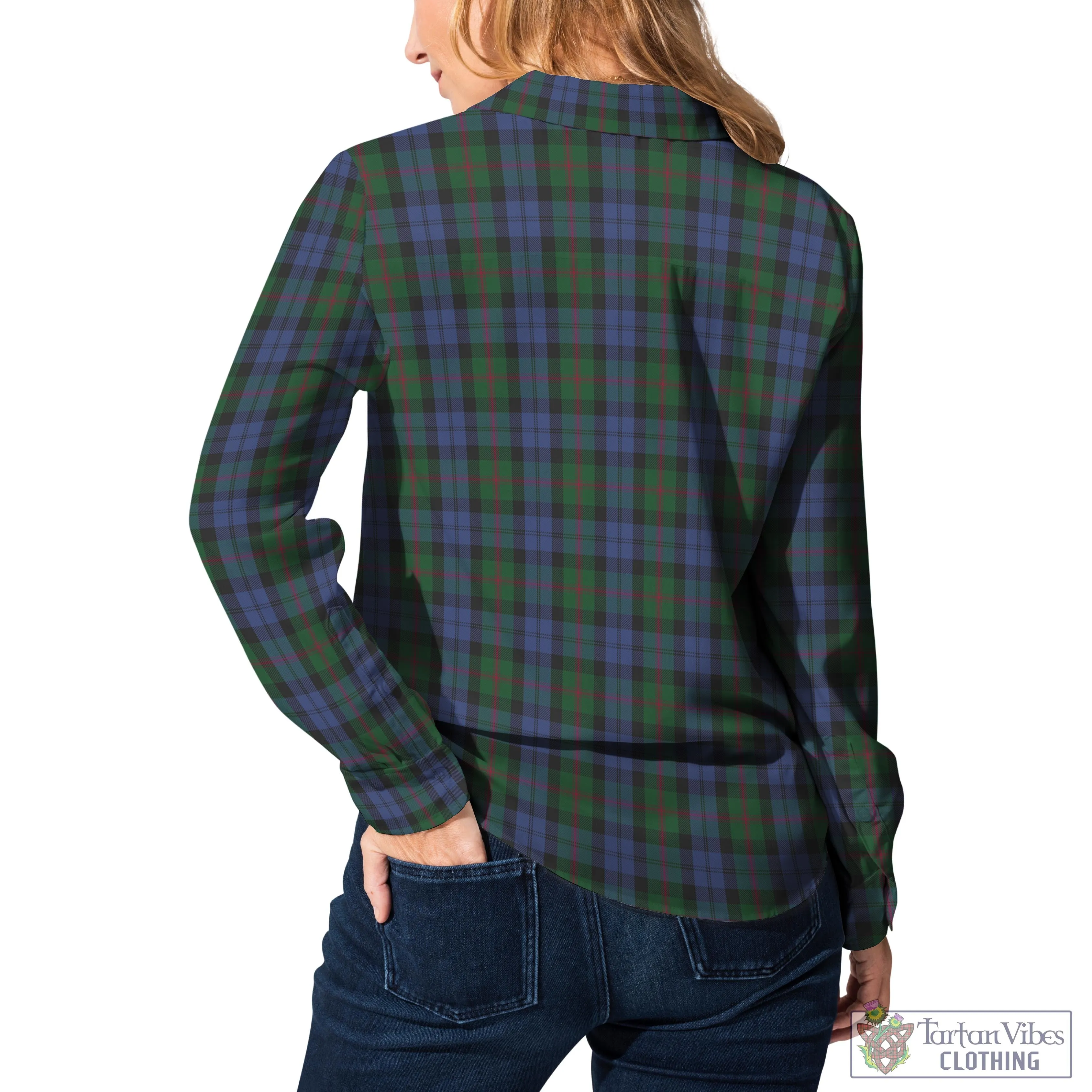 Baird Tartan Women's Casual Shirt with Family Crest