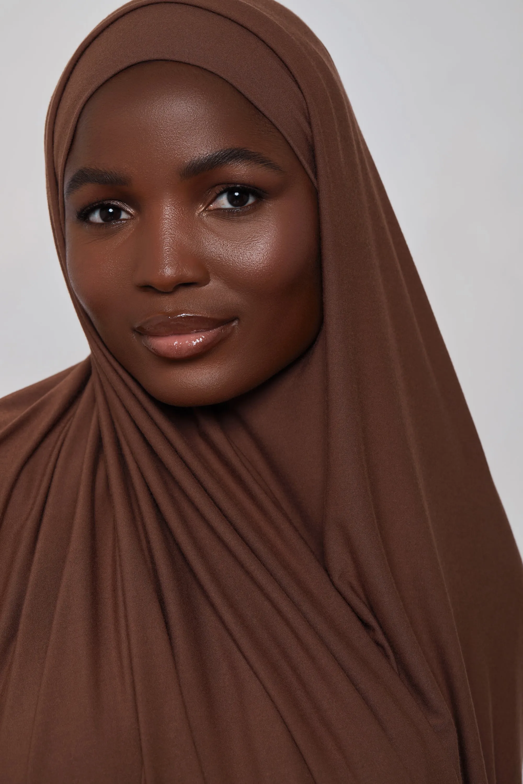 Bamboo Jersey Hijab - Cocoa Brown