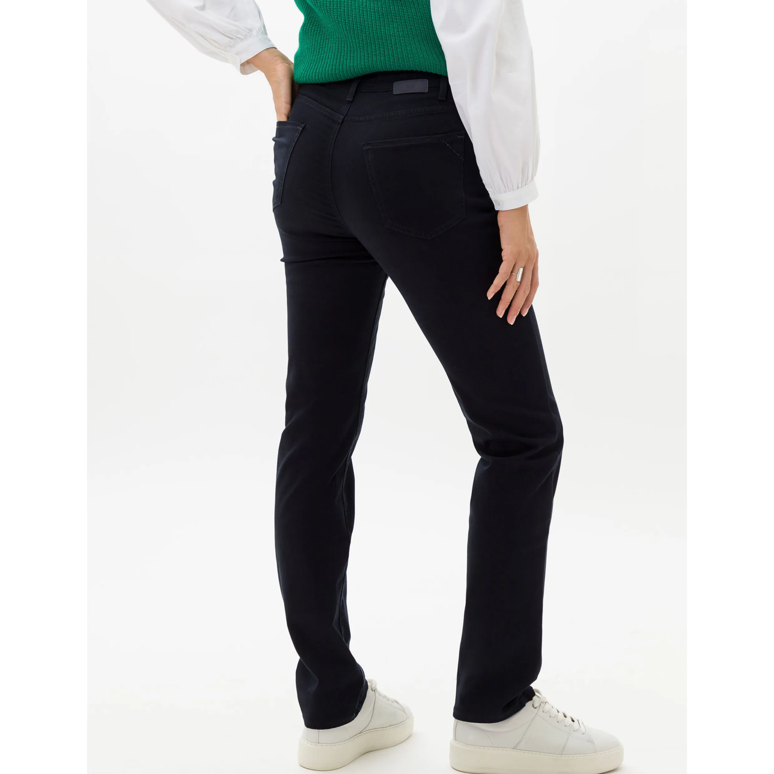 Brax Mary Five-pocket stretch trousers made from sateen Navy 71-1707