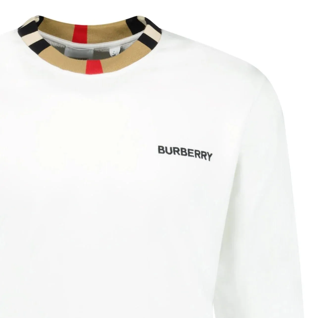 BURBERRY JARRAD CREW NECK SWEATSHIRT WHITE