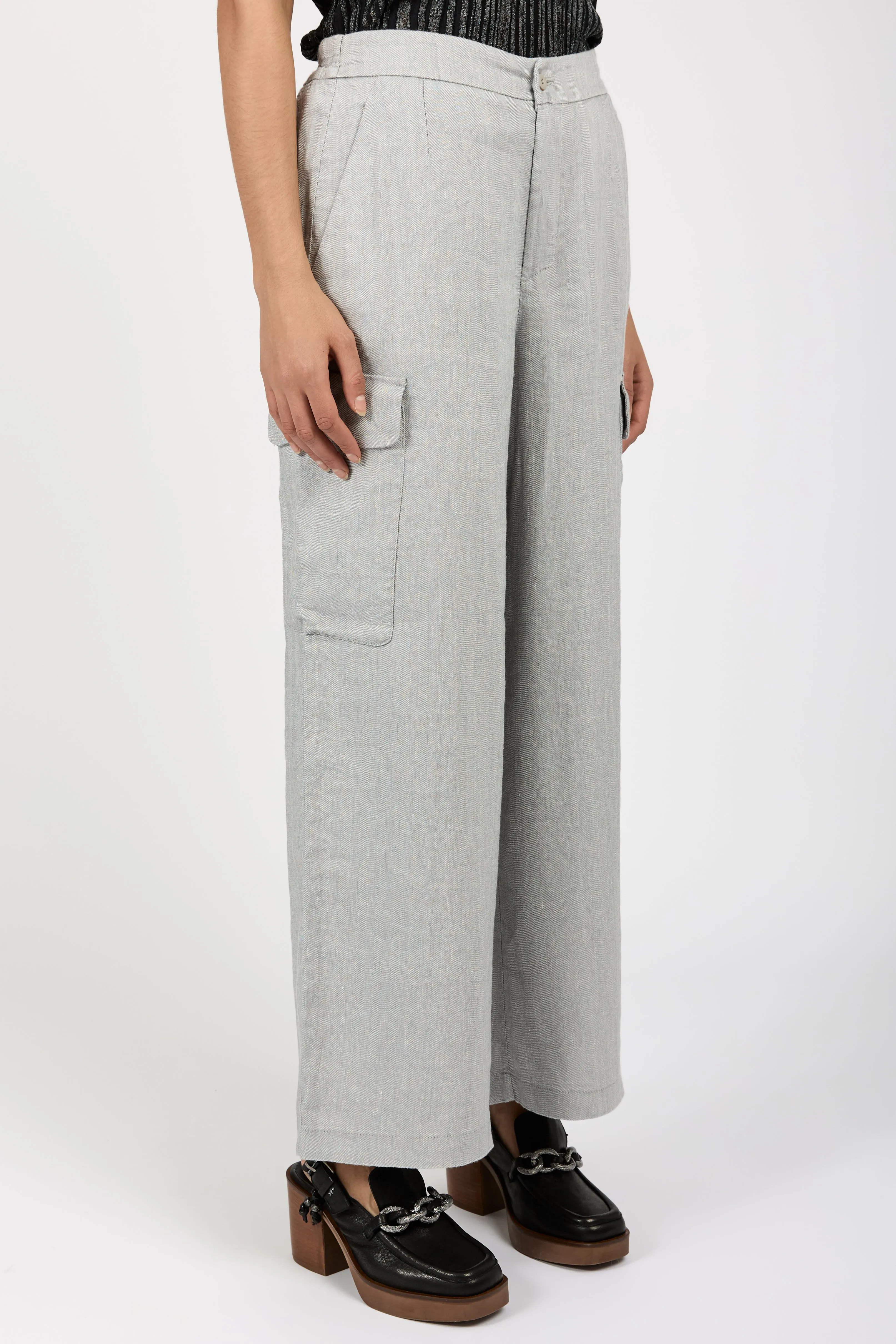 Comfort Fit Trouser Pant in Light Grey