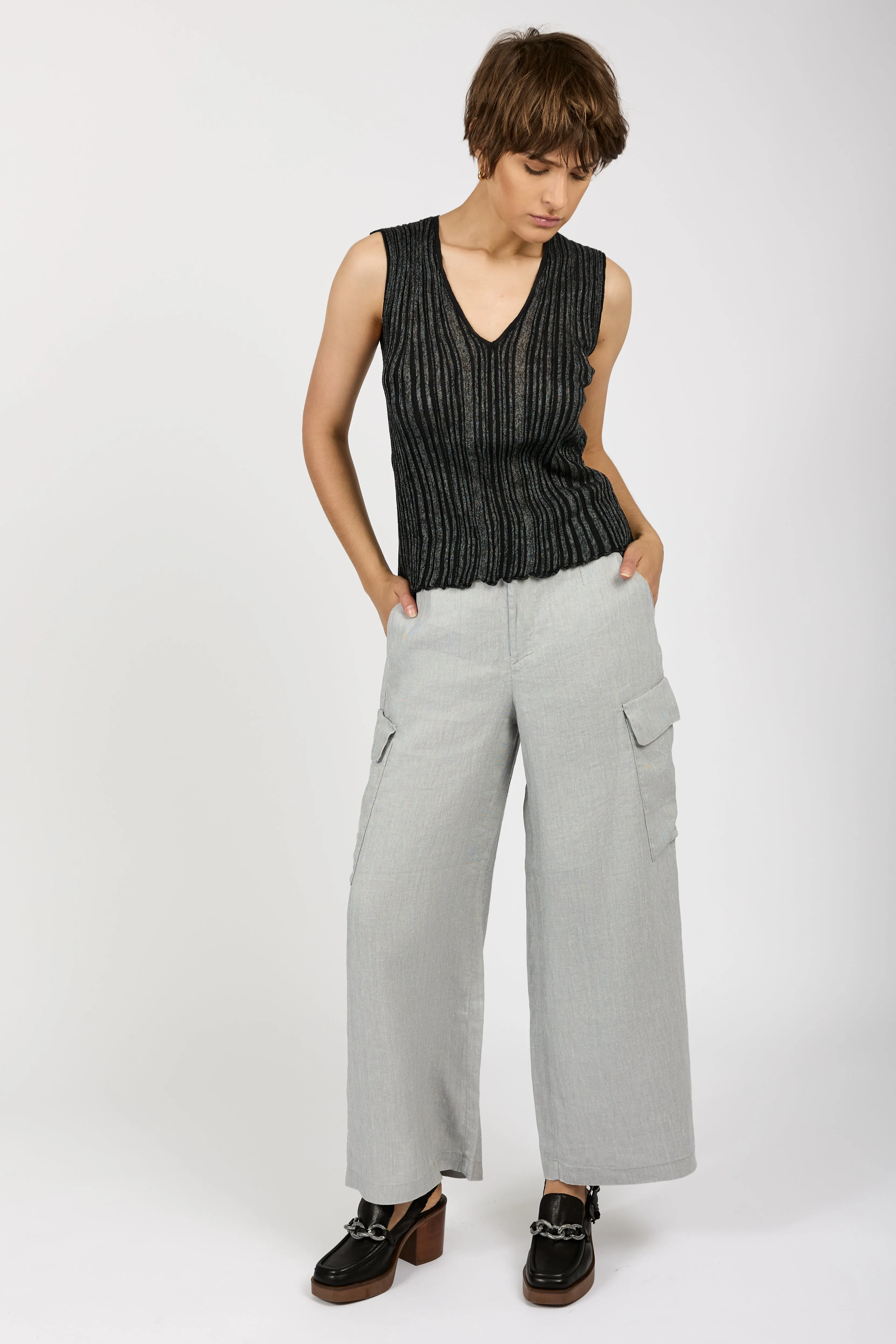 Comfort Fit Trouser Pant in Light Grey