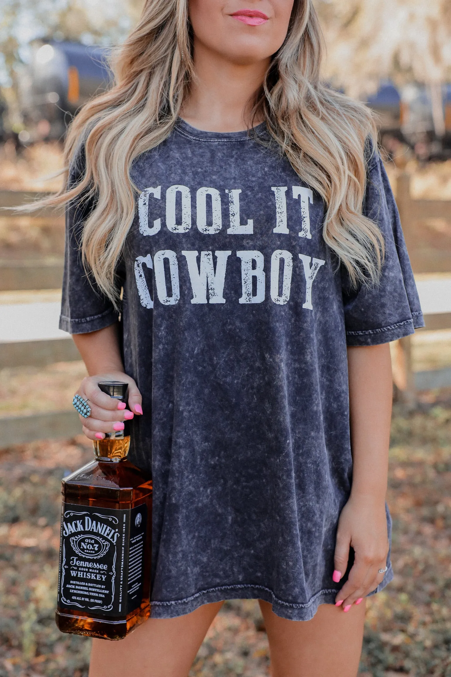 Cool It Cowboy Graphic Tee - Black