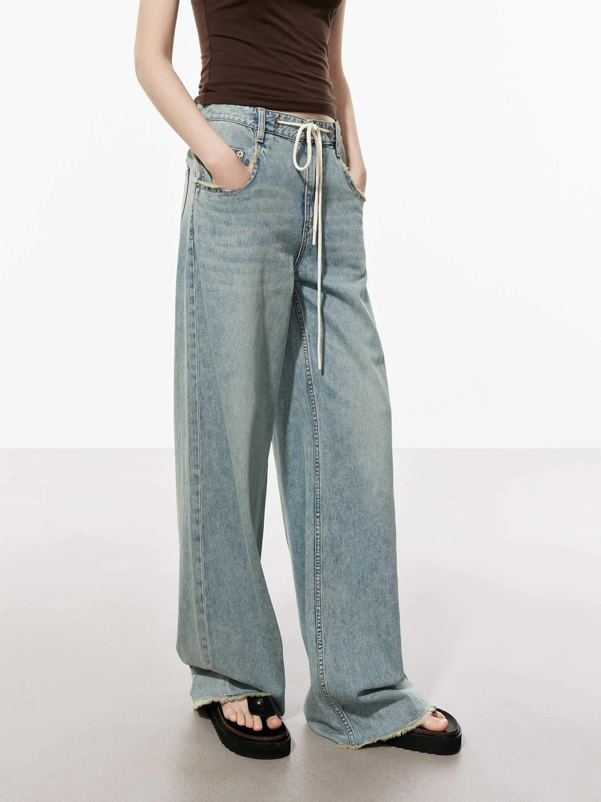 Cotton Silk Loose Jeans