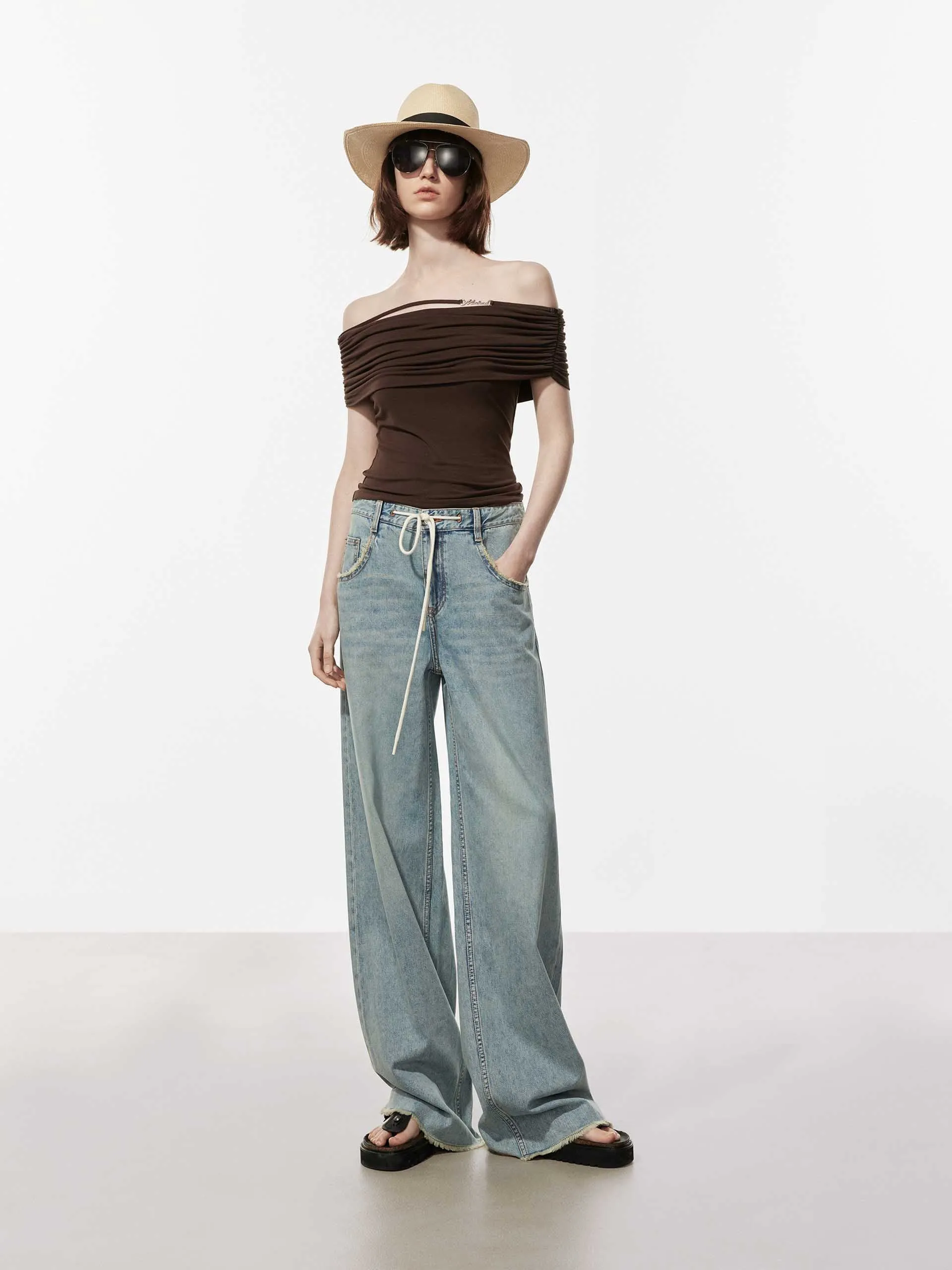 Cotton Silk Loose Jeans