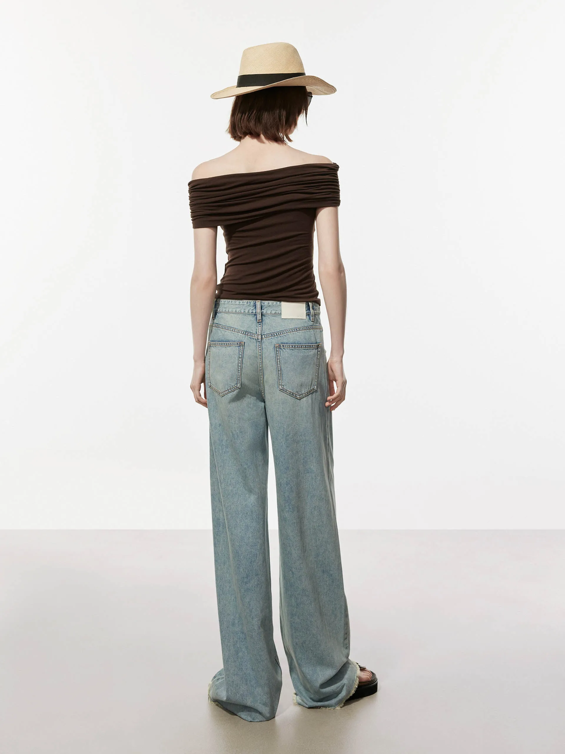 Cotton Silk Loose Jeans