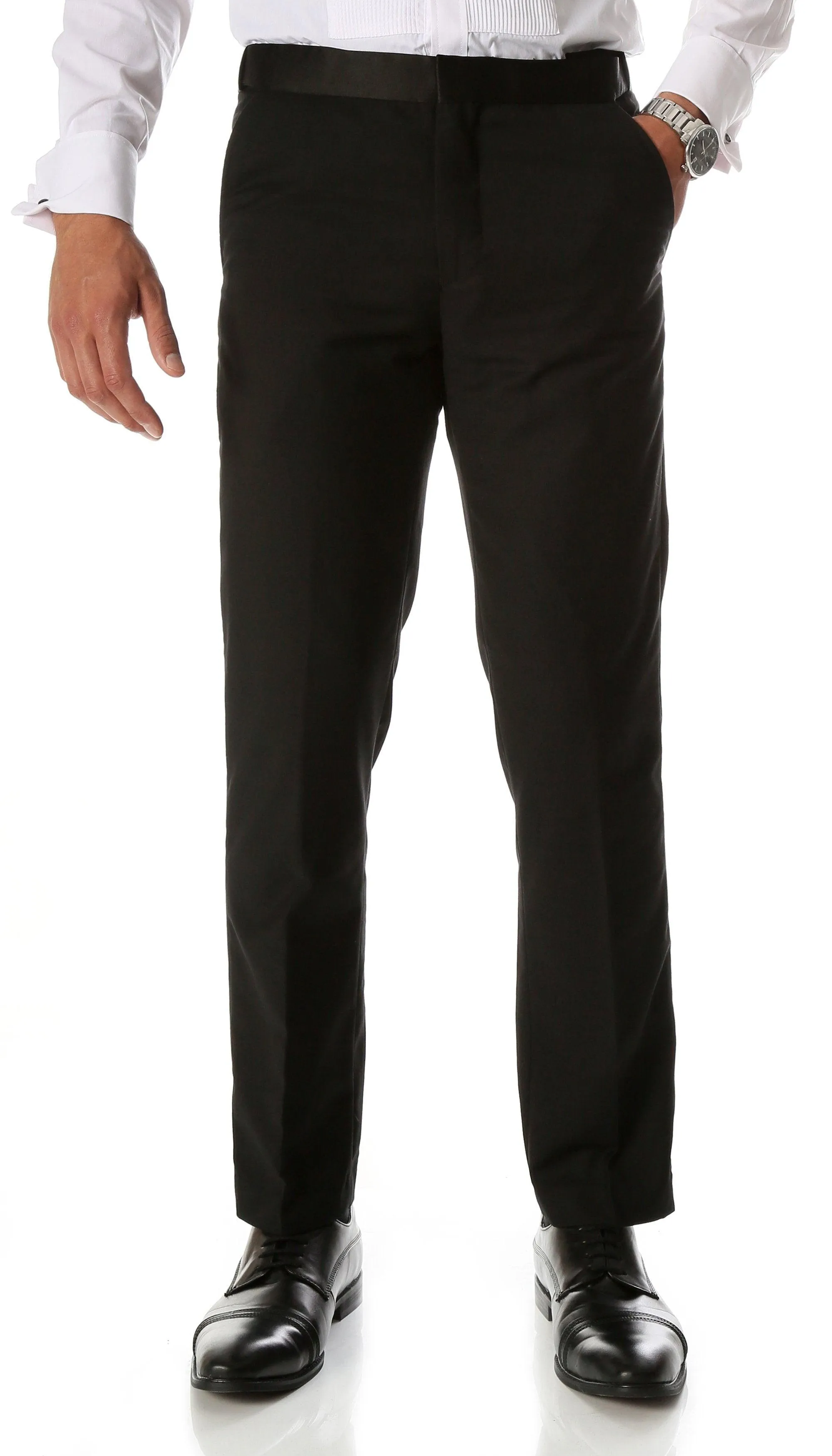 CROMWELL Slim Fit Black Tuxedo Pants