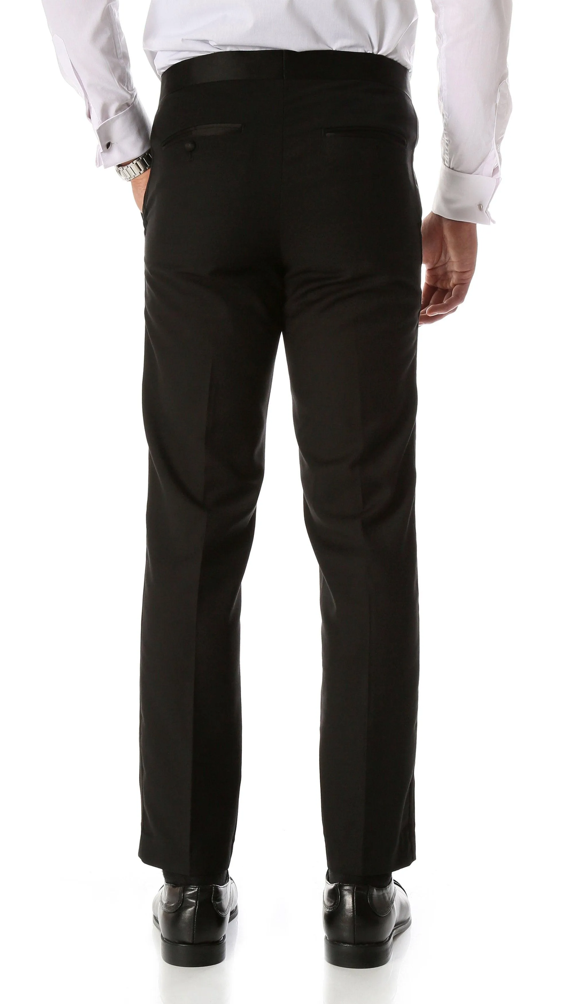 CROMWELL Slim Fit Black Tuxedo Pants