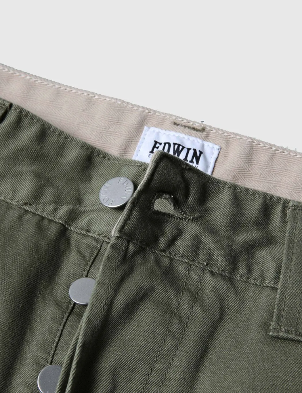 Edwin 55 Chino (Relaxed Tapered) - Military Green