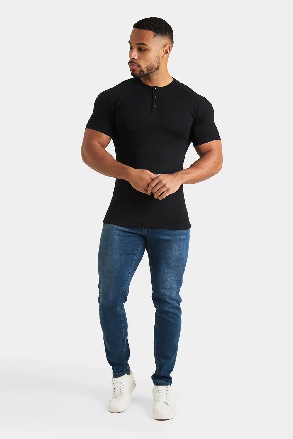 Everyday Henley T-Shirt in Black