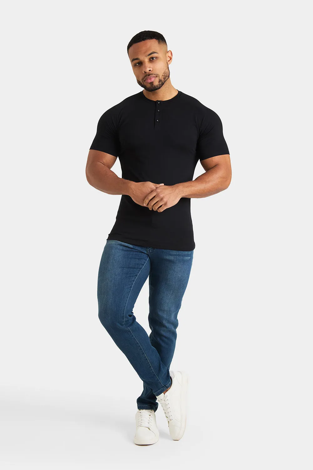 Everyday Henley T-Shirt in Black