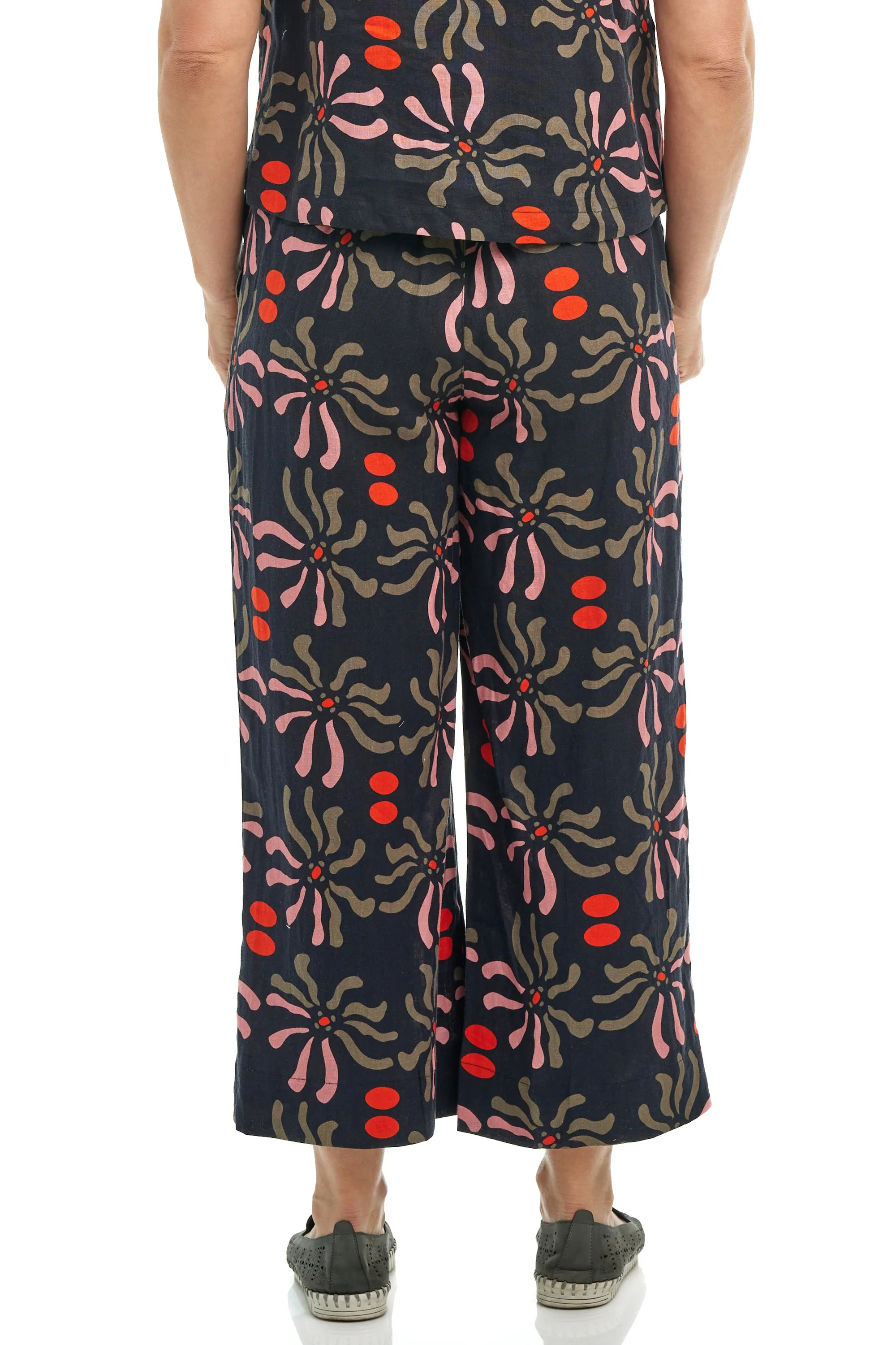 Floral Burst Linen Pant