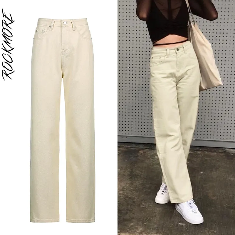 Graduation Gifts Brown Vintage Baggy Jeans Women 90s Streetwear Pockets Wide Leg Cargo Pants Low Waist Straight Denim Trousers 2021