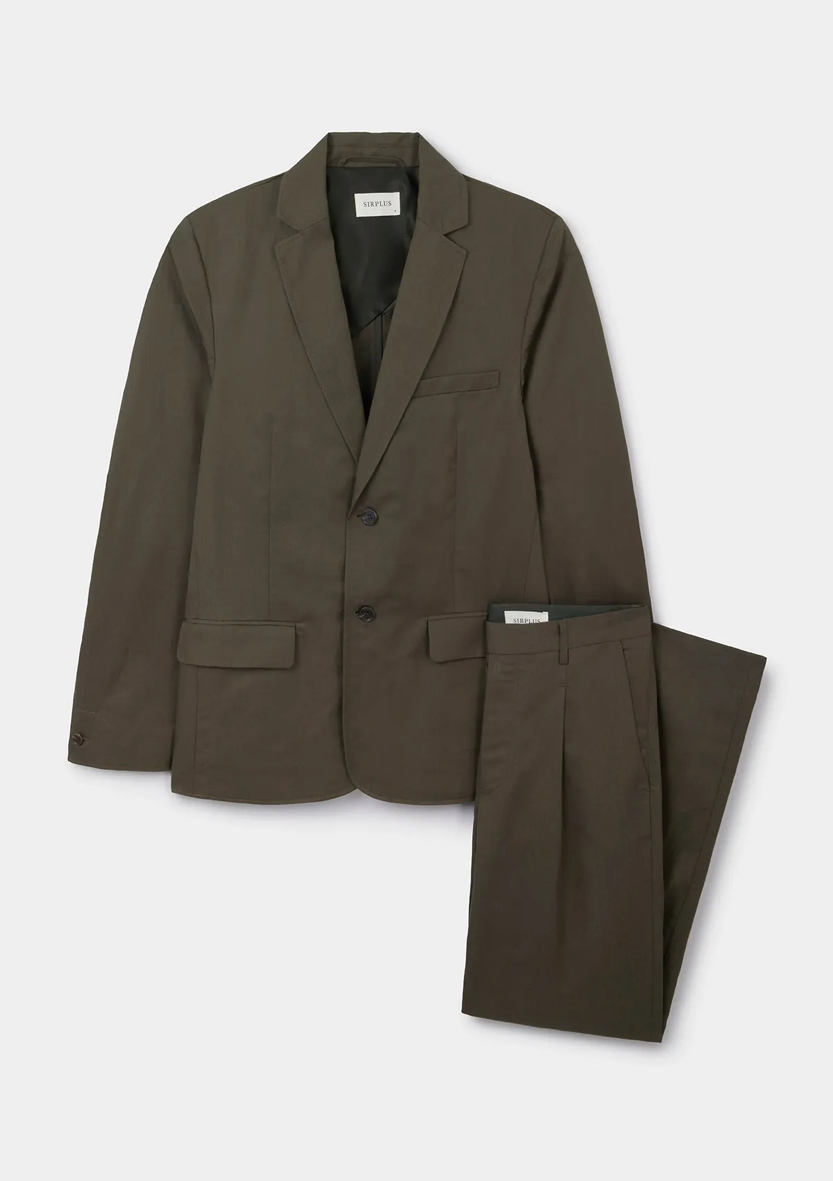 Green Cotton Linen Tailored Blazer