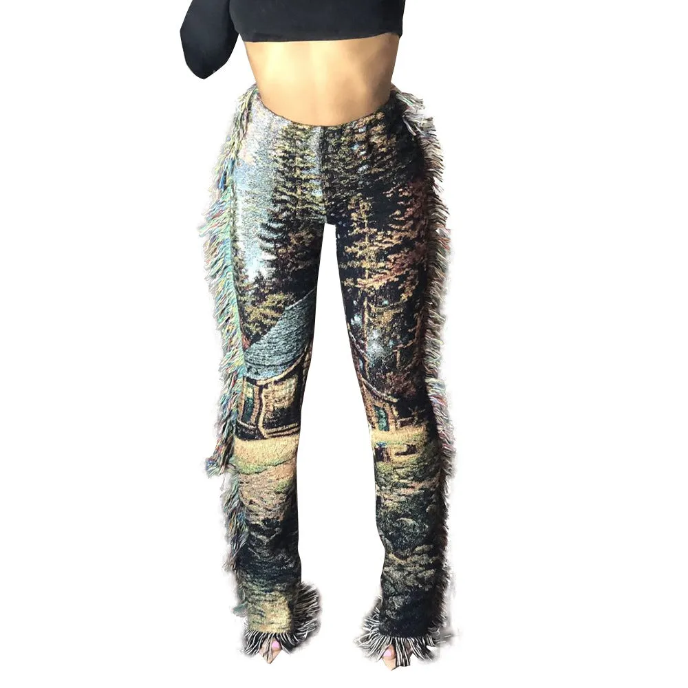 In The Valley Tassel Lilen Pants