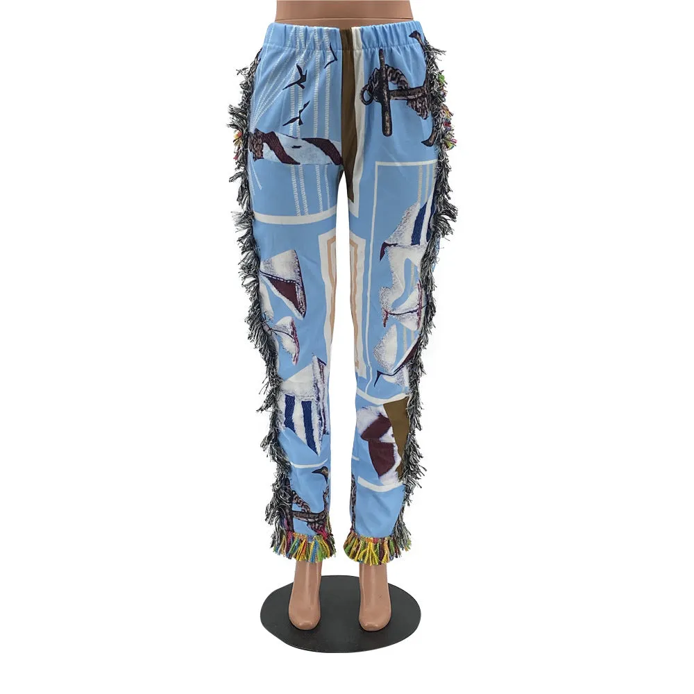 In The Valley Tassel Lilen Pants