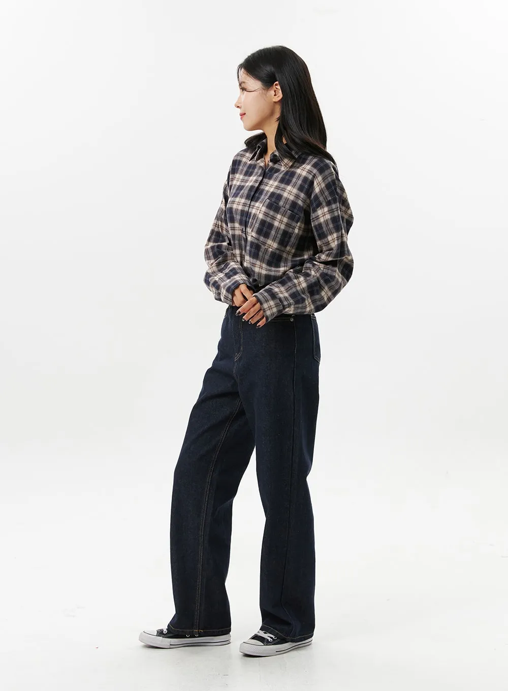 Indigo Wide Fit Pants OO312