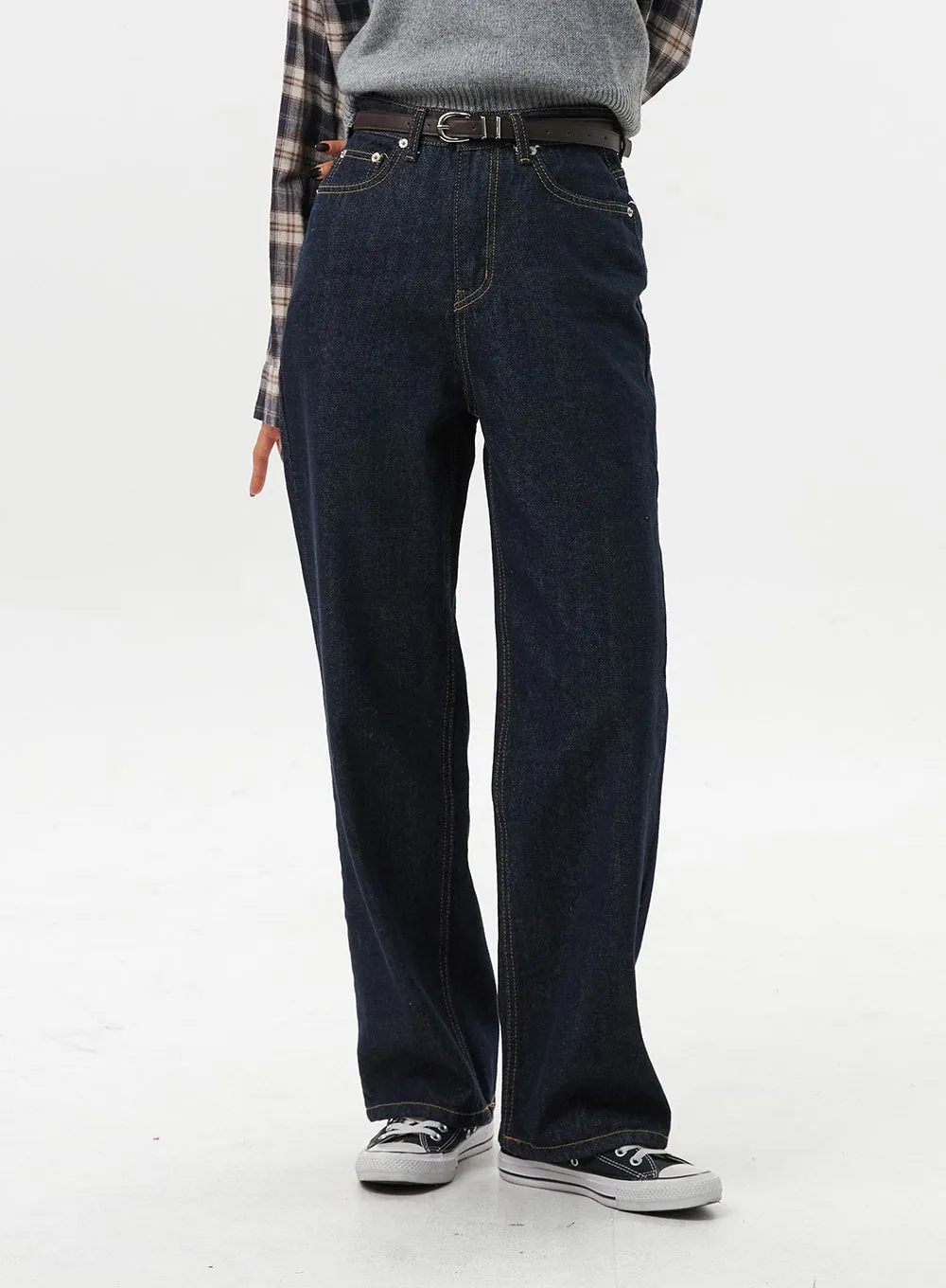 Indigo Wide Fit Pants OO312