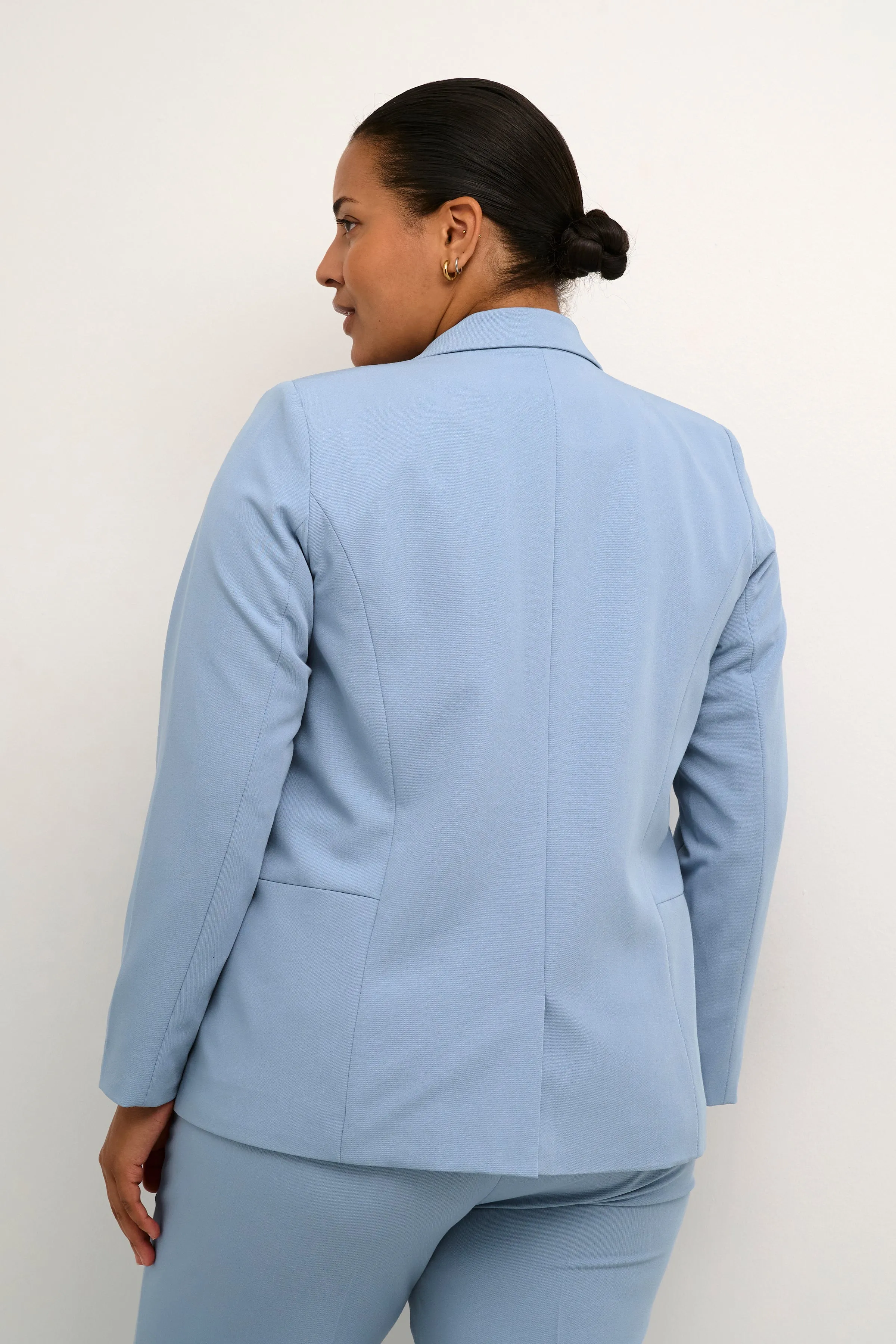 Kaffe Curve Sakira Blazer in Light Blue