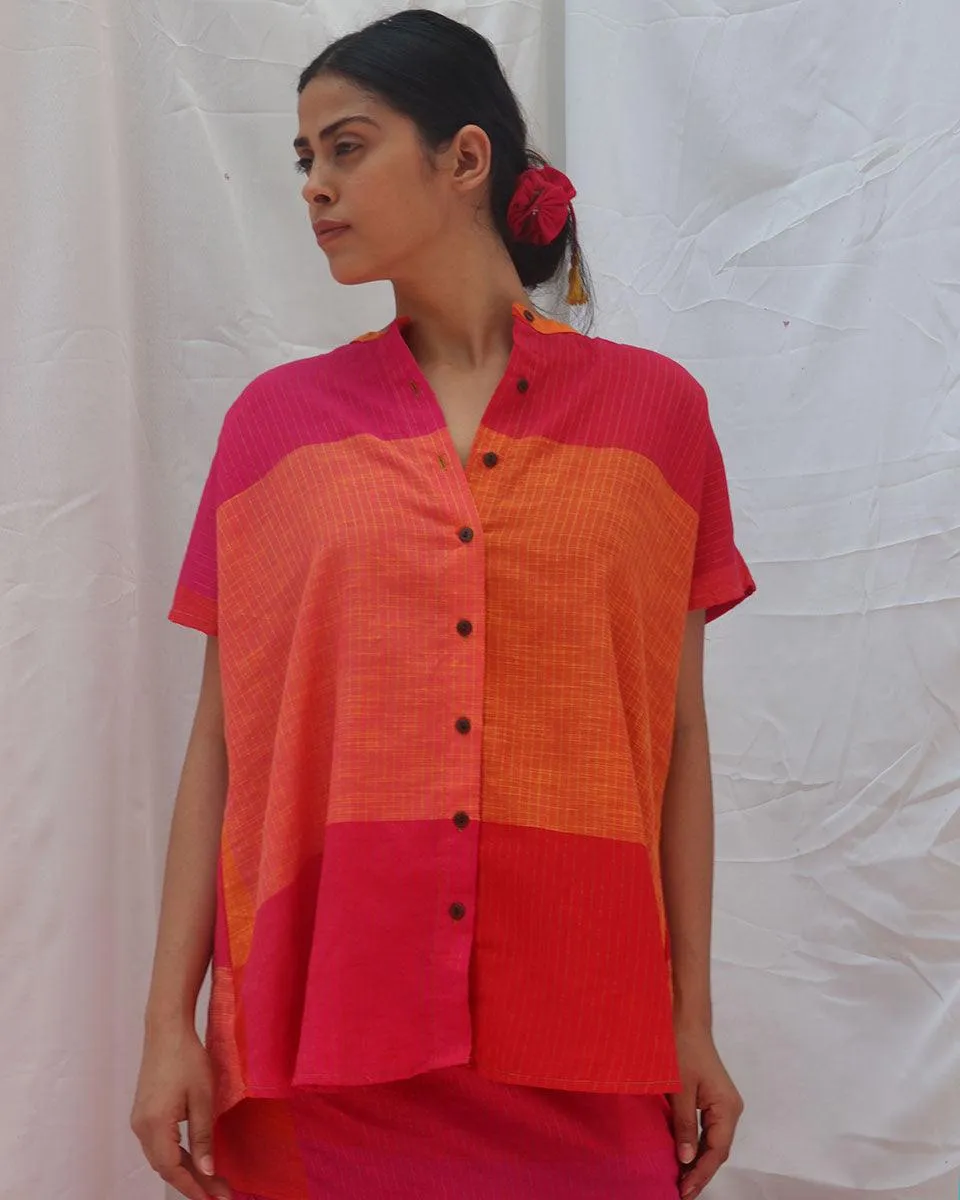 Kaleidoscope Handwoven Cotton Top - RC