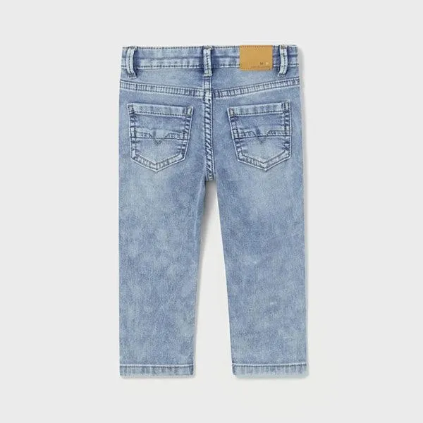 LIGHT BLUE DENIM TROUSER FOR BABY BOYS