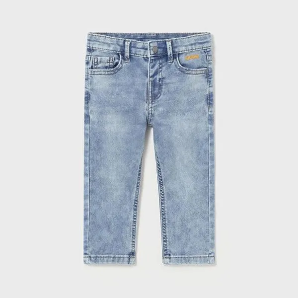 LIGHT BLUE DENIM TROUSER FOR BABY BOYS