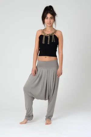 Light Grey Drop Crotch Harem Pants