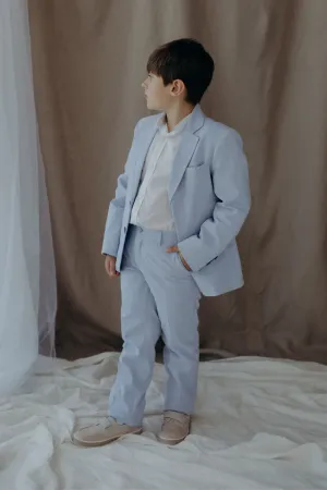 Linen Suit for Boys in Light Blue Color - First Communion and Special Events