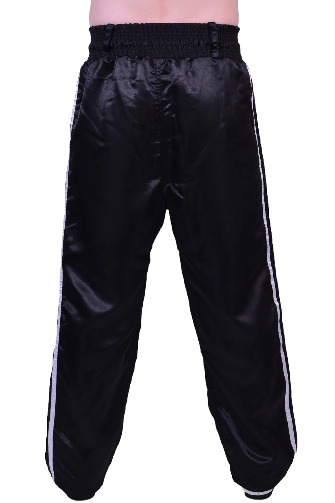 MAR-089A | Full Contact Black White Kickboxing & Freestyle Trousers