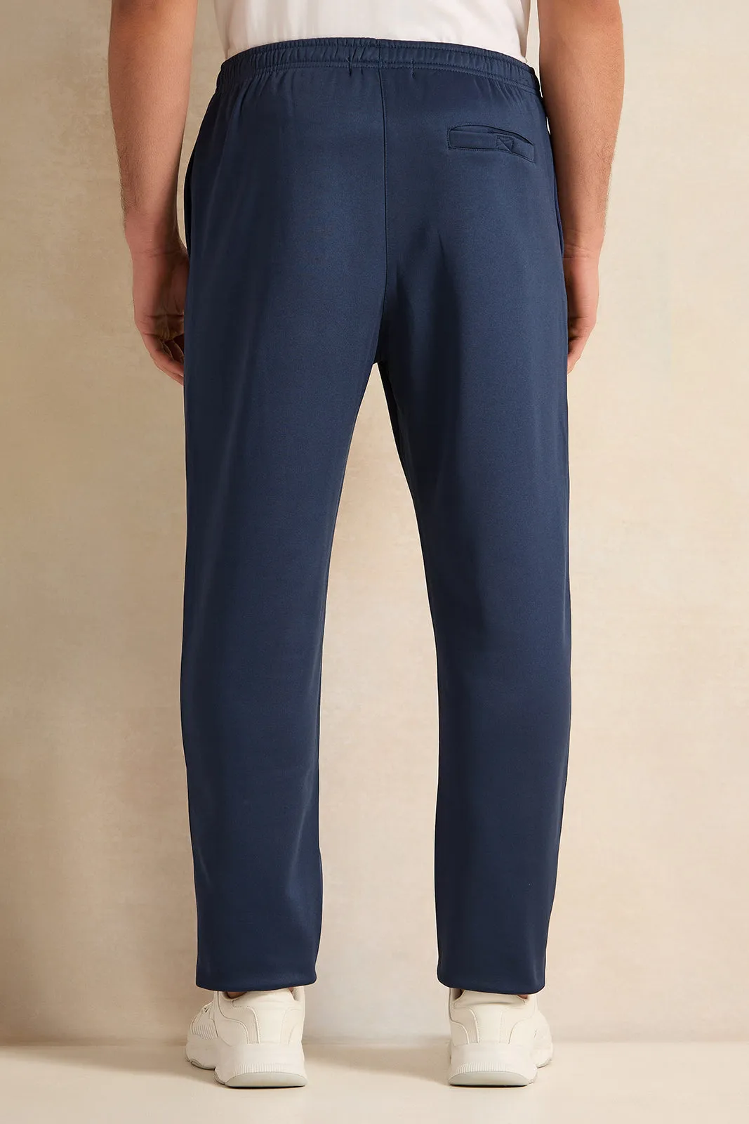 Men Navy Long Active Pants