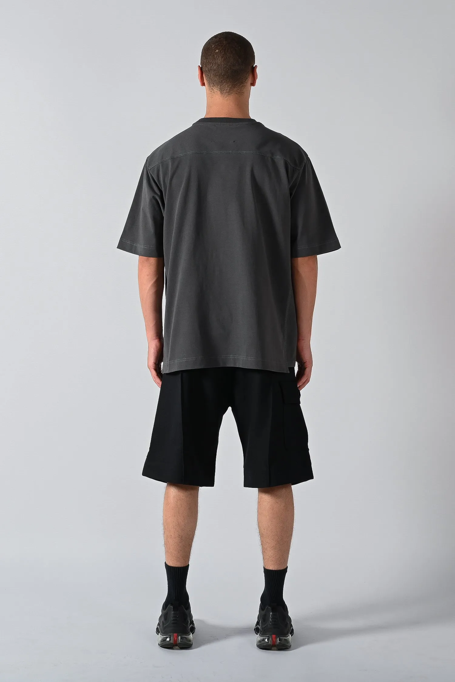 Merino Piston Pleated Patch Cargo Short - Black