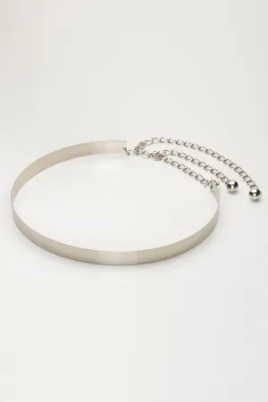 Monica Flat Waist Belt (Silver)