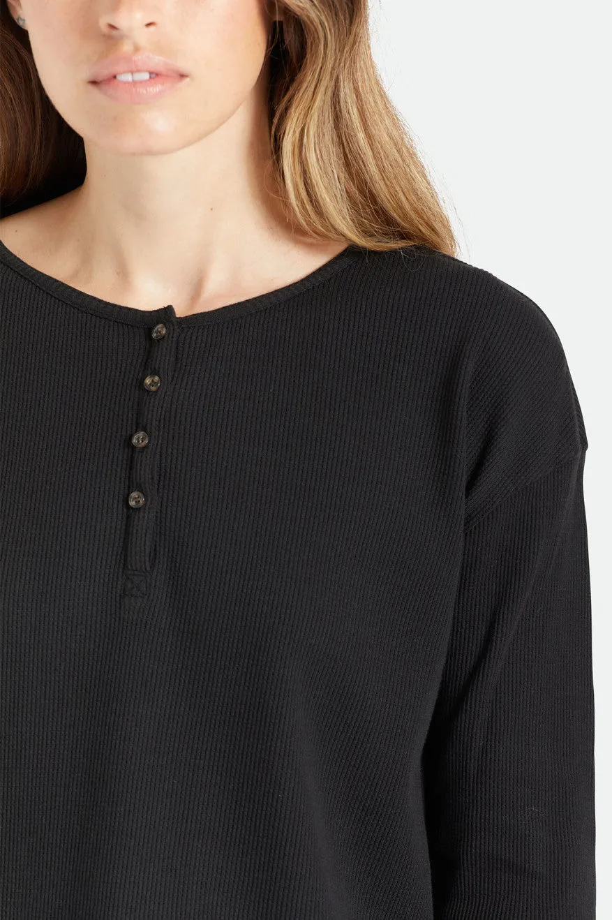 Monty L/S Henley - Black