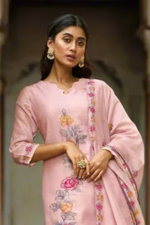 Nayab Naksh-e-Nazuk Riza Onion Pink Kurta Set With Dupatta