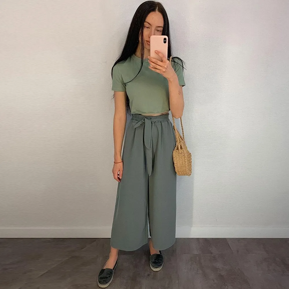 New and Chic High Waist Loose Pants