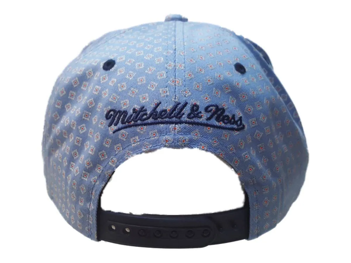 New York City FC Mitchell & Ness Blue Pattern Tweed Structured Flat Bill Hat