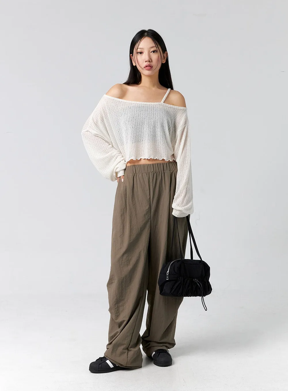 Nylon Baggy Pants CG304