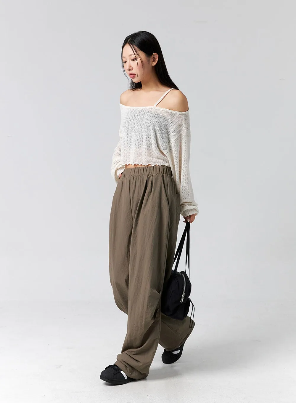 Nylon Baggy Pants CG304