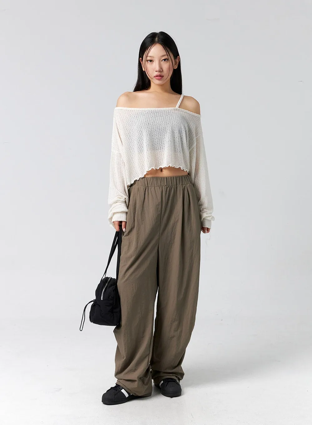 Nylon Baggy Pants CG304