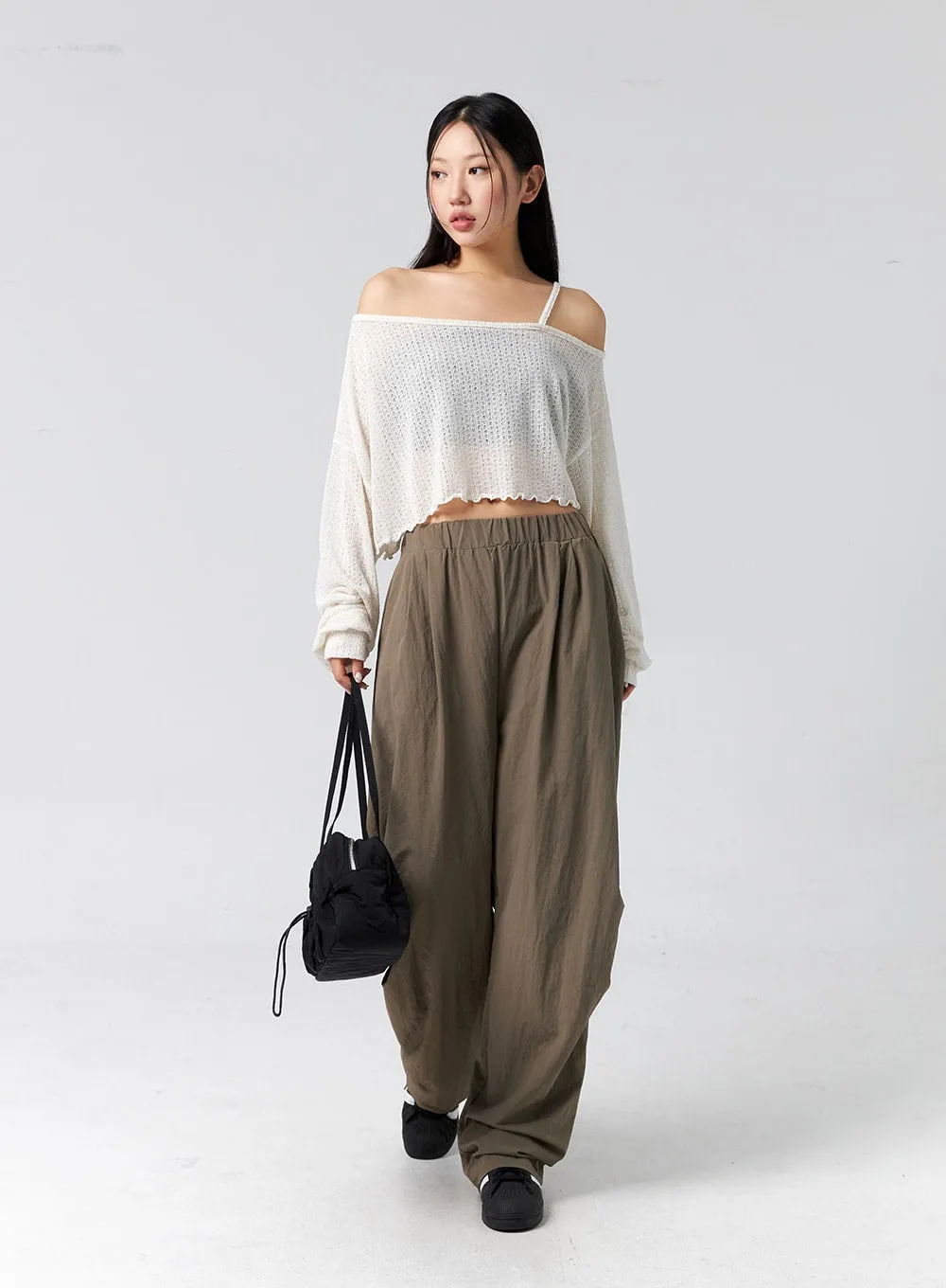 Nylon Baggy Pants CG304