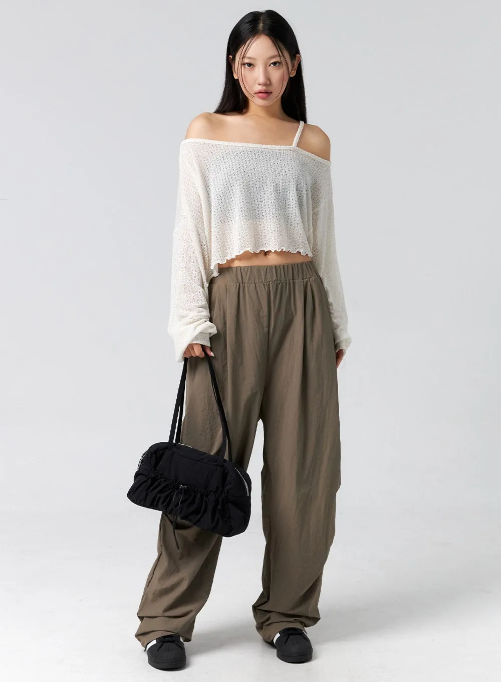 Nylon Baggy Pants CG304