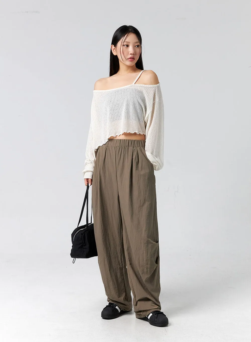 Nylon Baggy Pants CG304