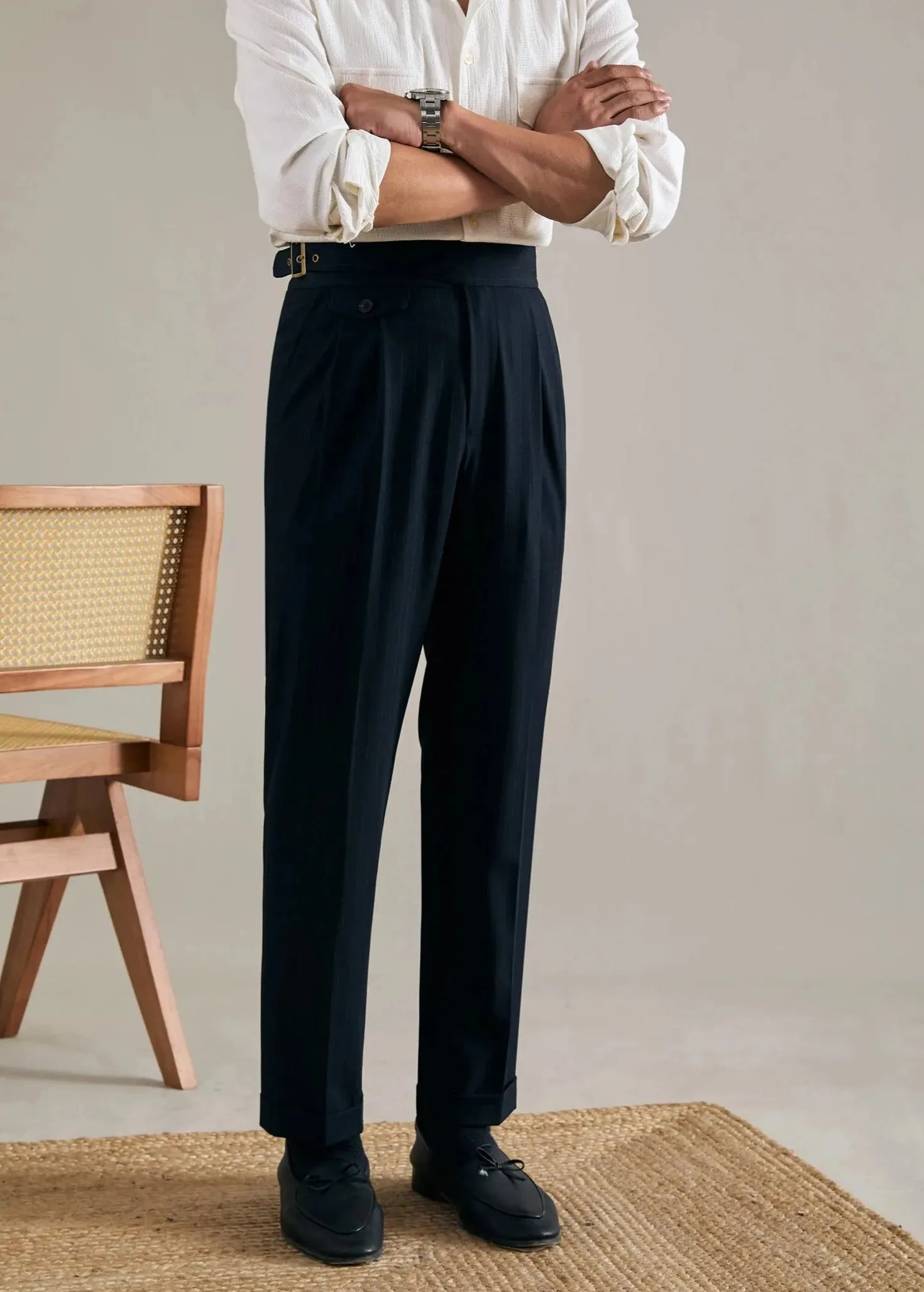 Office outfit high waist trousers