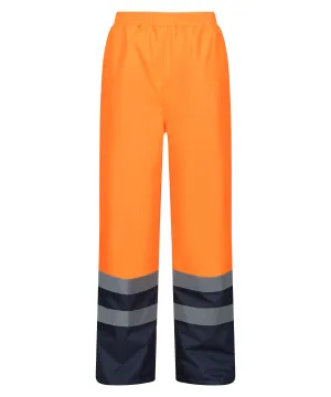 Orange/Navy - Pro hi-vis insulated overtrousers