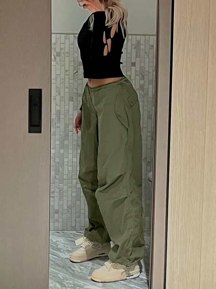 Parachute Trousers with Cord Locks