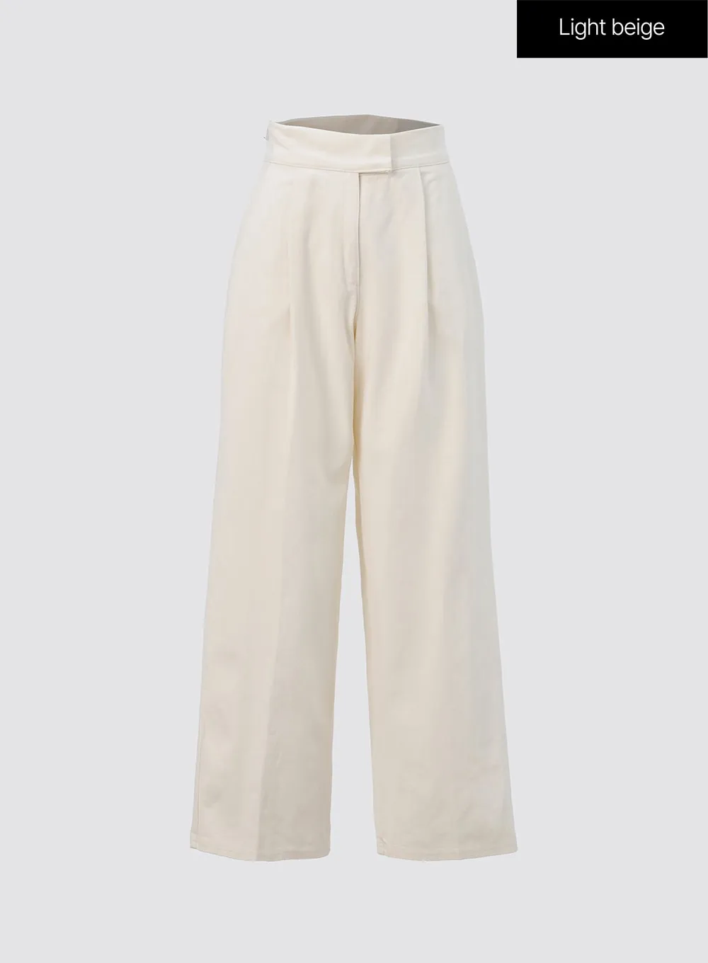 Pintuck Wide Fit Cotton Pants IO319